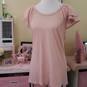 Sundry Ruffled Sleeve Top